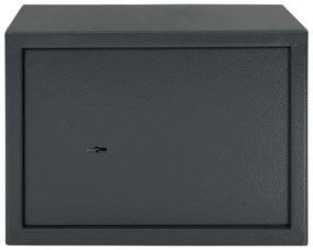 Caixa Segura com Fechadura de Chave Cinza Escuro 25x35x25 cm Aço