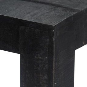 Mesa de jantar 140x80x76 cm madeira de mangueira maciça preto