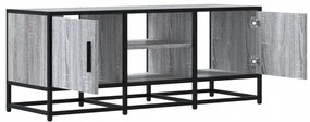 Móvel p/ TV 100x35x41cm derivados madeira/metal cinzento sonoma