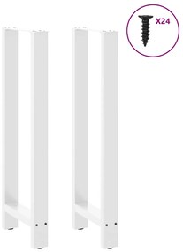 Pés para mesa de bar , brancos, 2 peças, 50x (110-111) cm, aço