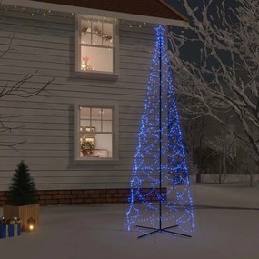 Árvore de Natal em cone 1400 luzes LED 160x500 cm azul