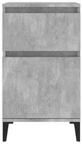Mesas de cabeceira 2 pcs 40x35x70 cm cinzento cimento