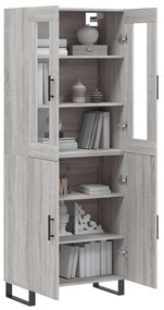 Armário alto 69,5x34x180 cm derivados de madeira sonoma cinza