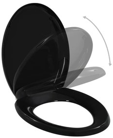 Tampo de sanita fecho suave com design remoção rápida preto