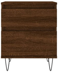 Mesas de cabeceira 2 pcs derivados de madeira carvalho castanho