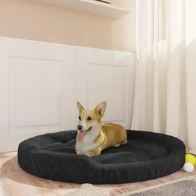 vidaXL Cama para cães 110x90x23 cm pelúcia preto
