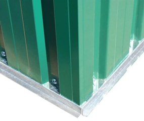 Abrigo de jardim em Aço Galvanizado - 190 x 124 x 181 cm - Verde