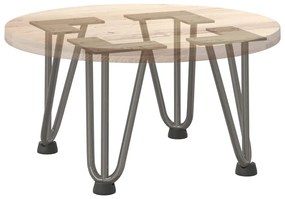 Pernas de grampo para mesa de centro 4 peças Aço natural 20 cm Aço mac