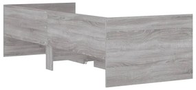 Estrutura de cama com gavetas 90x190 cm cinzento sonoma