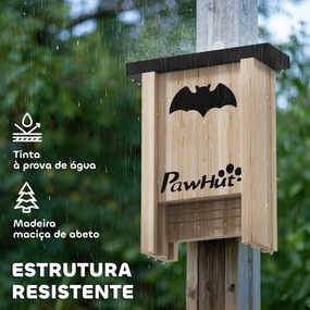 Conjunto de 3 Refúgios para Morcegos Caixas de Madeira para Exterior, Jardim ou Horta Fácil de Pendurar 18x6x22,5 cm