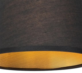 LED Moderno candeeiro de parede preto e dourado com candeeiro de leitura - Renier Moderno