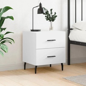 vidaXL Mesa de cabeceira 40x35x47,5 cm derivados de madeira branco