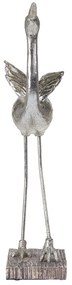 Figura decorativa prateado e castanho escuro 60 cm CRANE Beliani