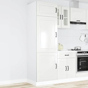 Armário de cozinha Kalmar derivados de madeira branco brilhante