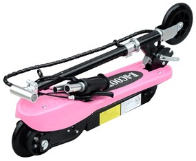 ® Trotinete Eléctrico Tipo Scooter com Guiador Ajustável – Cor Rosa - 81.5x37x96cm