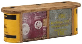 Banco arrumação/aparador 120x30x40 cm madeira recuperada maciça