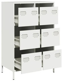 Móvel alto 68x39x101,5 cm aço branco