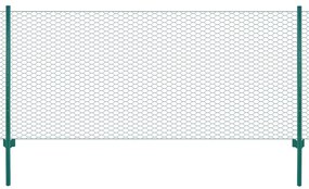 Cerca de arame com postes aço 25x0,75 m verde