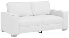 Sofá Loveseat vidaXL Branco 140 cm em Couro Sintético