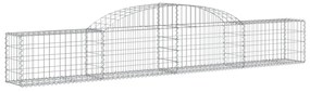 Cestos gabião arqueados 8 pcs 300x30x40/60 cm ferro galvanizado