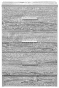 Mesa cabeceira 38x35x56 cm derivados de madeira cinzento sonoma