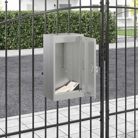 vidaXL caixa de correio Preto 30 x 23 x 55 cm Aço galvanizado