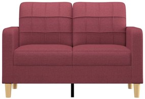 Sofá de 2 lugares tecido 120 cm vermelho tinto