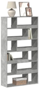 Estante 100x33x187,5 cm derivados de madeira cinzento cimento