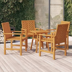 vidaXL Cadeiras de jantar para jardim 4 pcs acácia maciça