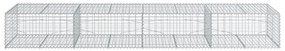 Cesto gabião com cobertura 400x100x50 cm ferro galvanizado