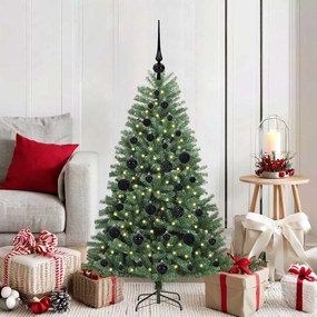 vidaXL Árvore de Natal Articulada Artificial Verde 120 cm PVC e Metal