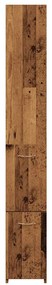 Armário de casa de banho madeira velha 25x25x170 cm