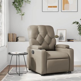 vidaXL Poltrona reclinável couro artificial cor cappuccino