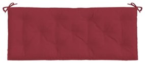 Almofadão p/ banco de jardim 120x50x7 cm tecido vermelho tinto