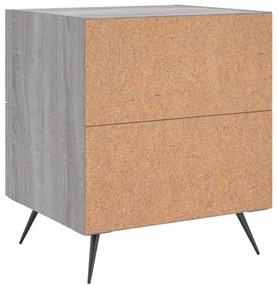 Mesas de cabeceira 2 pcs derivados de madeira sonoma cinza