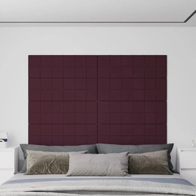 vidaXL Painel de parede 12 pcs 90x30 cm tecido 3,24 m² roxo