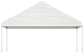 Gazebo com telhado 8,92x5,88x3,75 m polietileno branco