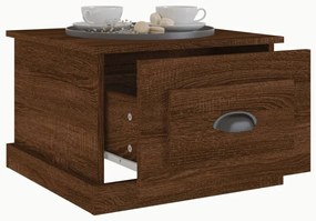 Mesa de centro 50x50x35 cm derivados madeira carvalho castanho