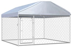 Canil de exterior com telhado 200x200x135 cm