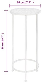 Suporte para plantas 3 pcs estilo vintage metal antigo branco
