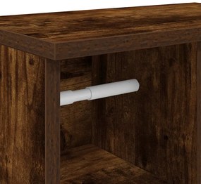 Móvel p/casa banho c/suporte rolos 39x22x90 cm carvalho fumado