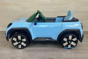 Carro elétrico para crianças MINI ACEMAN 12V 2.4G, Rodas de borracha, assento em pele sintética Azul
