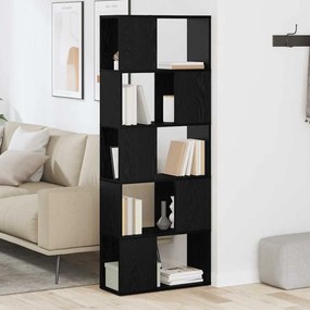 Estante Carvalho Preto Madeira engenharia 60 x 24 x 155 cm