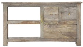 Móvel de TV 100x30x55 cm madeira de mangueira maciça