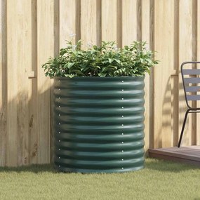 Cama Elevada para Jardim vidaXL Verde 80x80x81 cm em Aço Galvanizado