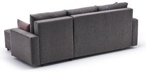 Sofá-Cama de Canto Ece – Castanho – 242x88x90 cm