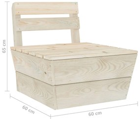 9 pcs conjunto lounge de paletes madeira de abeto impregnada