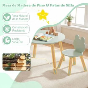 Conjunto de mesa e cadeiras crinças em forma de rã, com pernas de madeira, para sala de aula, creche, casa, trabalhos manuais e aprendizagem, a partir