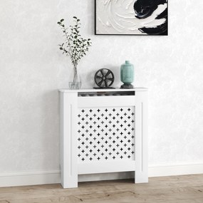 Cobertura de Radiador com Grelha Cruzada, 78 x 19 x 82 cm, Montagem de Parede, Branco