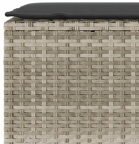 Banco de jardim com almofadão 110x30x40,5 cm vime PE